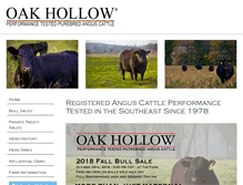 Tablet Screenshot of oakhollowangus.com